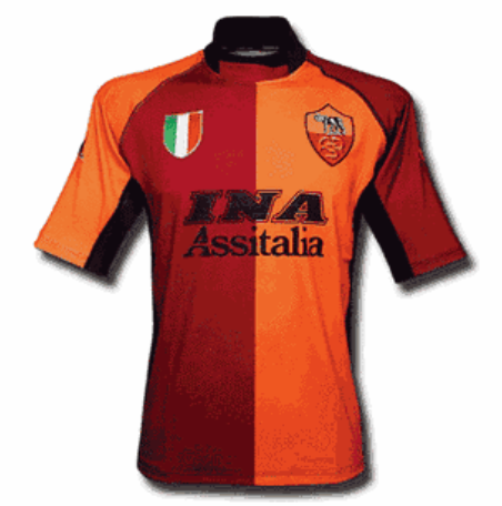 2001-2002 Roma Retro UCL Home Kit Soccer Jersey